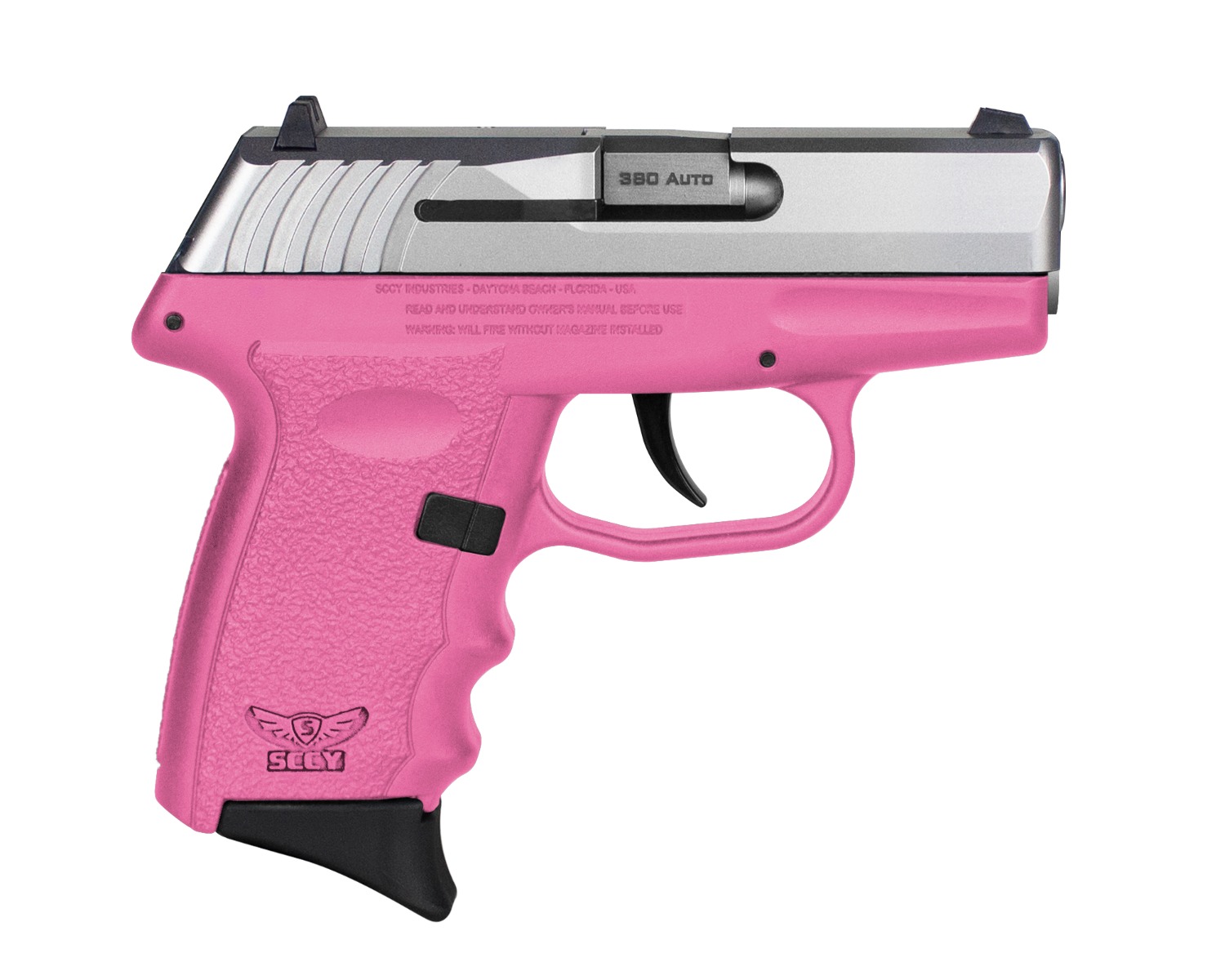 SCCY Firearms SCCY CPX-3 Sub-Compact Pistol - Stainless / Pink | .380 Auto | 3" Barrel | 10rd | No External Safety