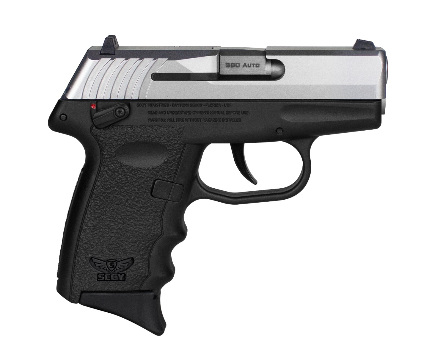 SCCY Firearms SCCY CPX-4 Sub-Compact Pistol - Stainless / Black | .380 Auto | 3" Barrel | 10rd | Ambidextrous Safety