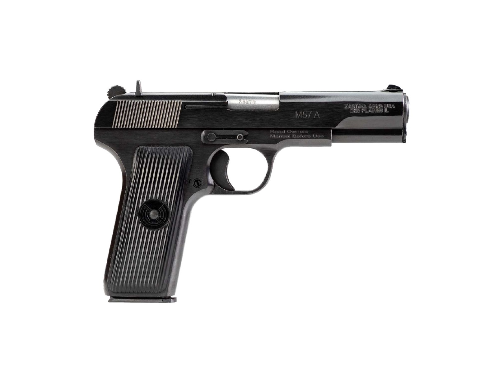 682863126112 Zastava M57A Pistol - Black | 7.62x25 | 4.5" Barrel | 9rd