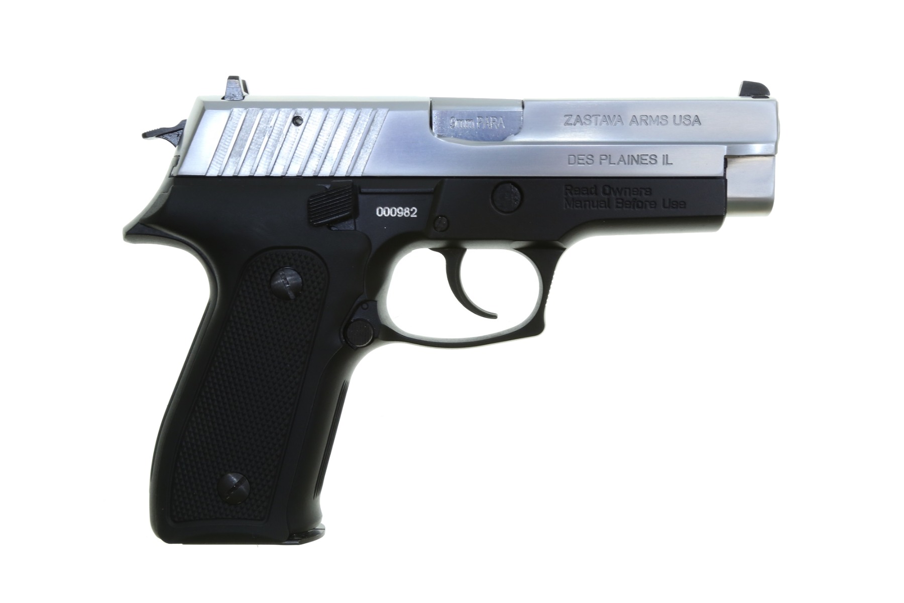 Zastava CZ999 Pistol - Chrome Slide | 9mm | 4.25" Barrel | 15rd