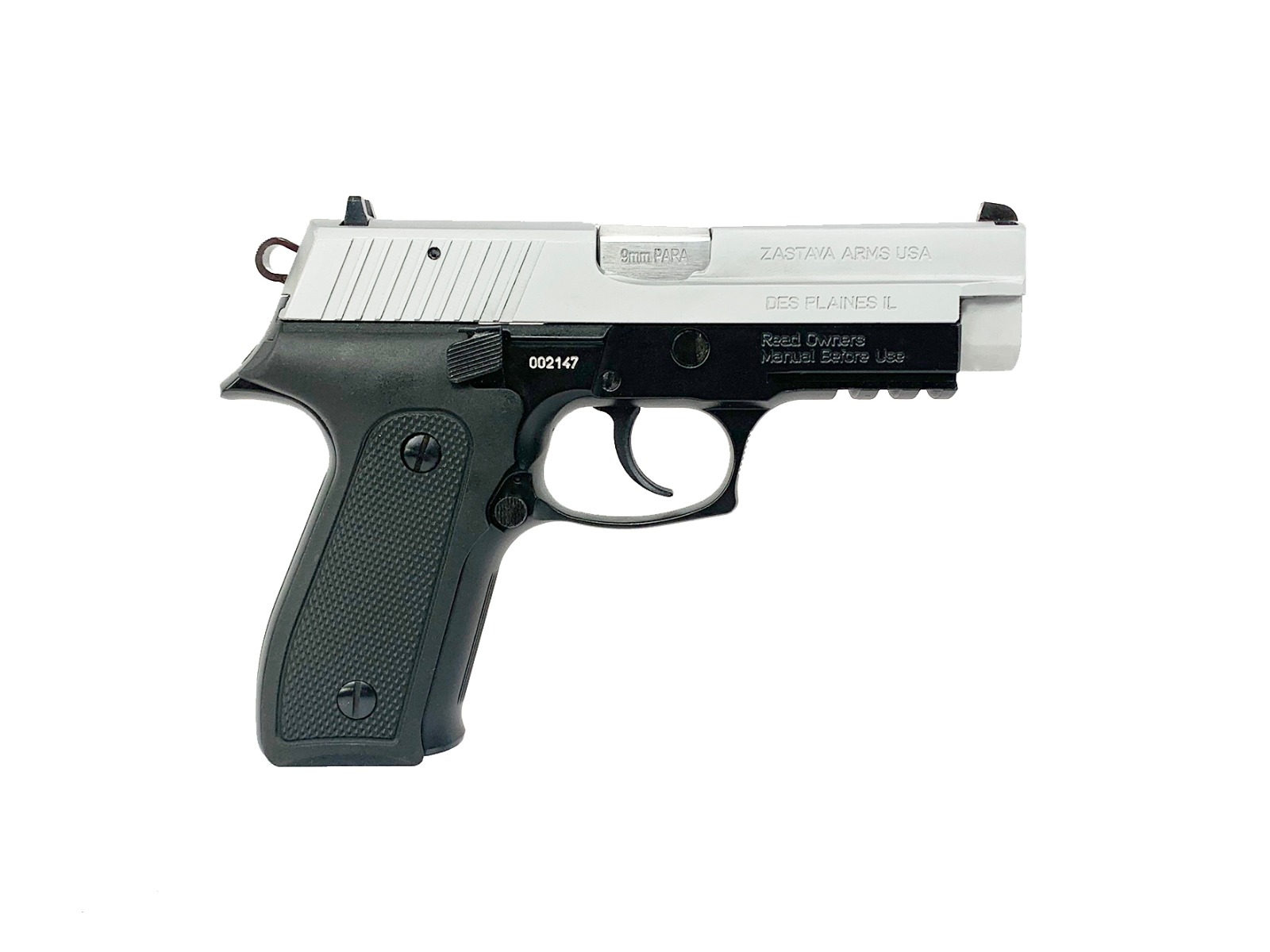 Zastava EZ9 Pistol - Chrome Slide | 9mm | 4.25" Barrel | 15rd