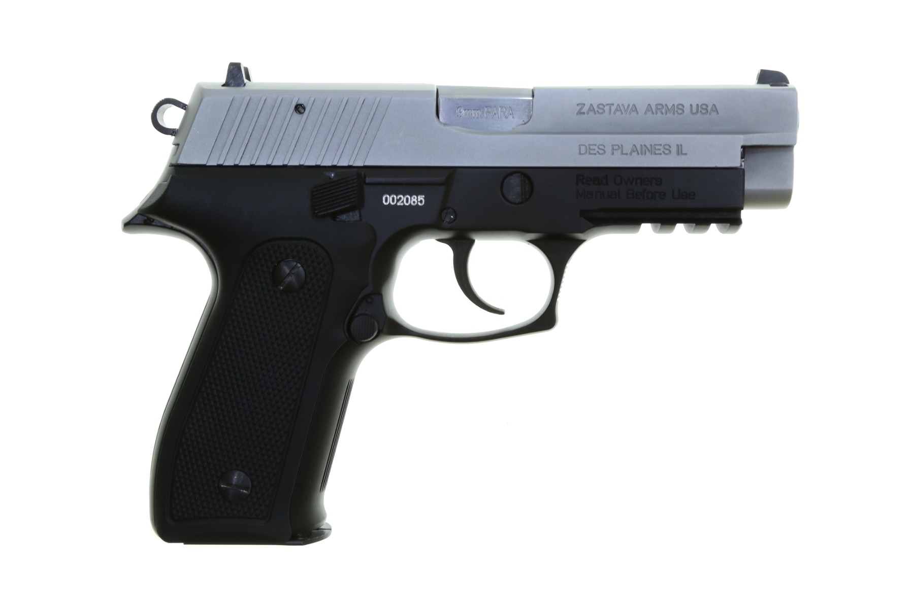 Zastava EZ9 Pistol - Matte Chrome Slide | 9mm | 4.25" Barrel | 15rd