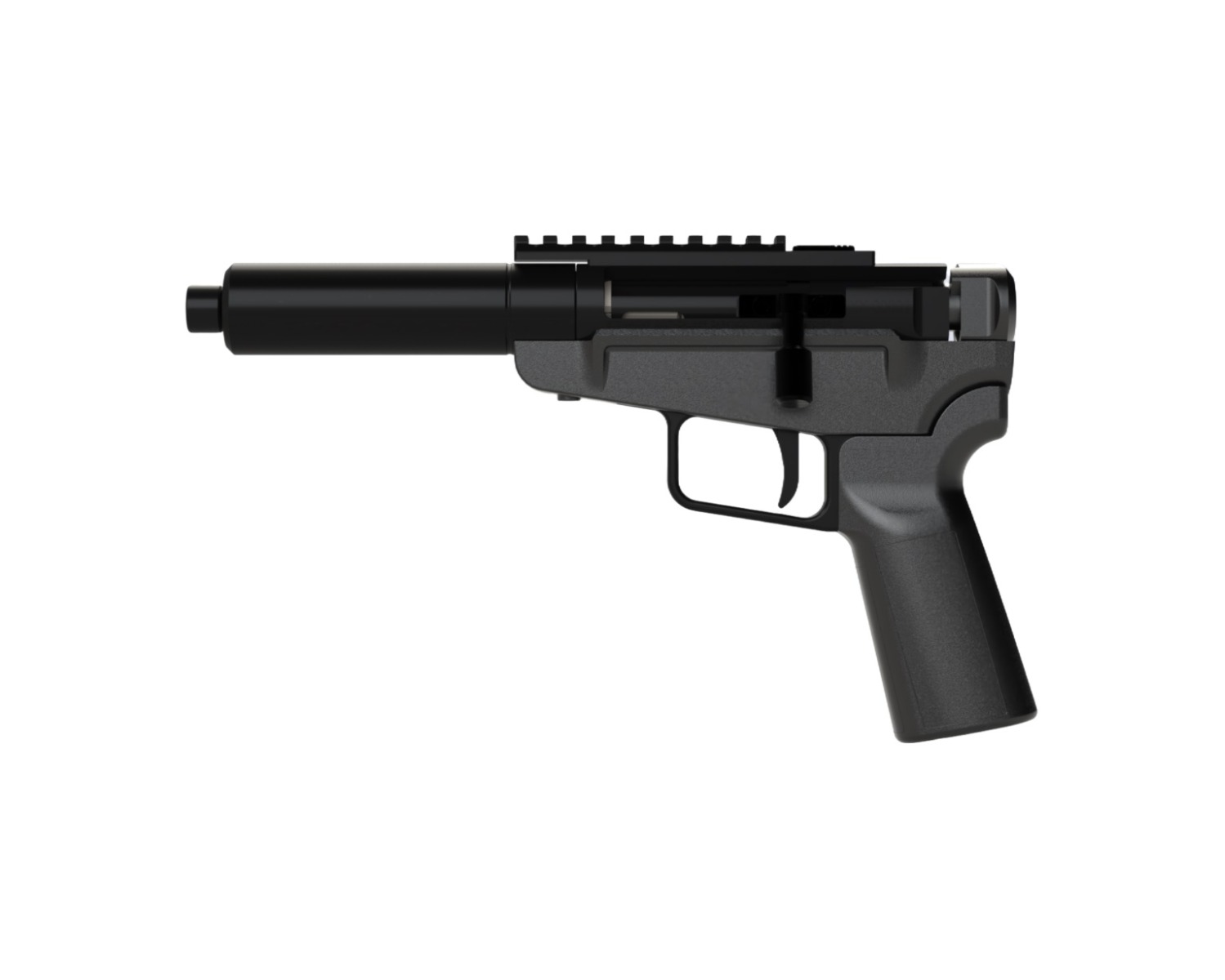 850061930019 Dark Mountain Arms STOWAWAY Single-Shot Pistol - Black | 5.7x28 | 5" Threaded Barrel | Optic Ready