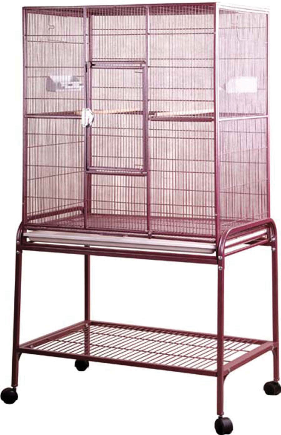 A&E Cage Company Flight Bird Cage w/ St& Burgundy 32x21x63In eBay