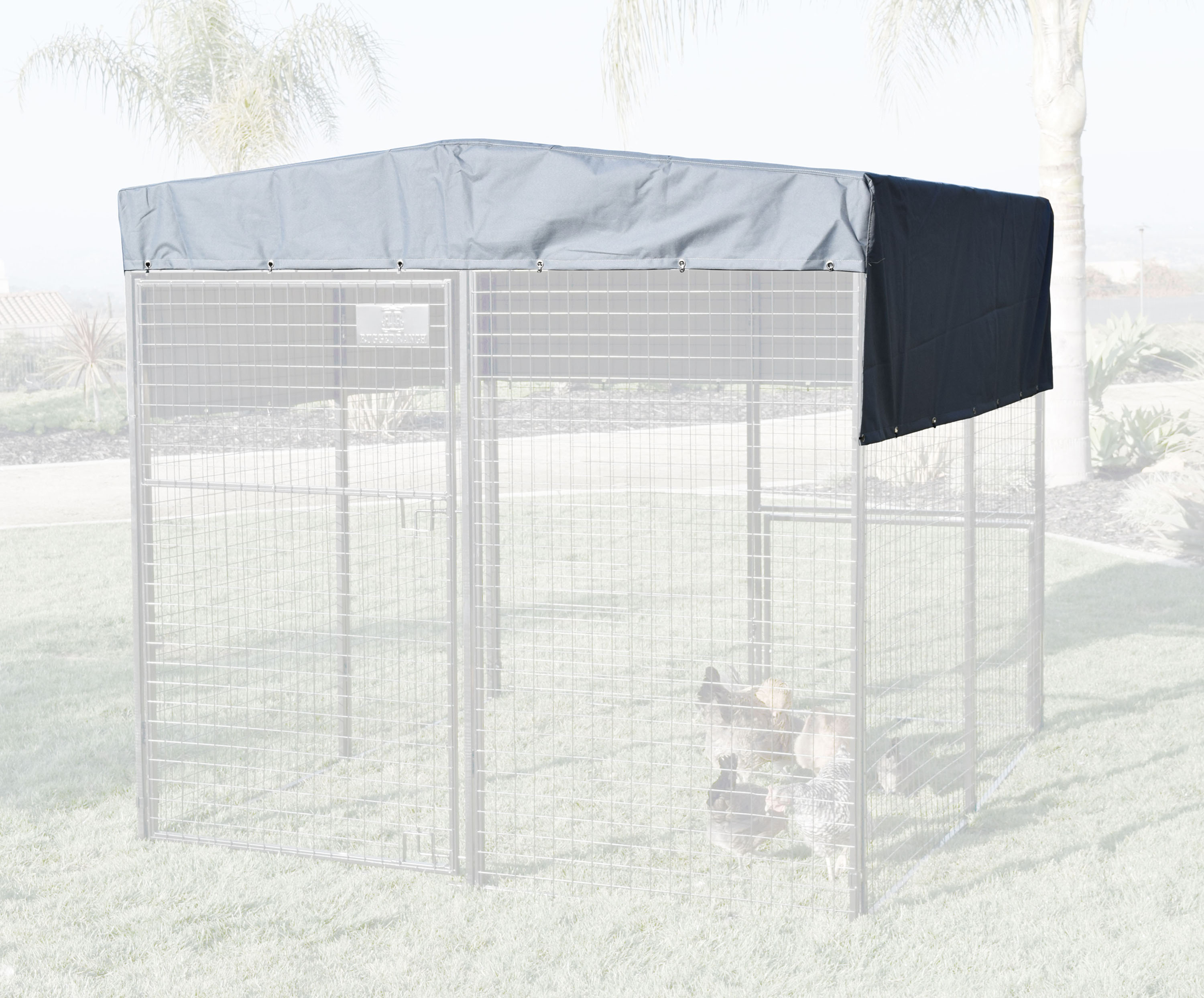 by Rugged Ranch PartNo METALCOOPDLXCVR Universal Walk-In Pen Canvas Cover Si