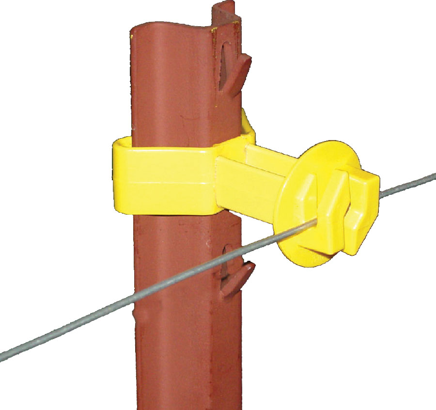 Dare Products Inc PU Post Chain Link Insulator Yellow 25 Pack