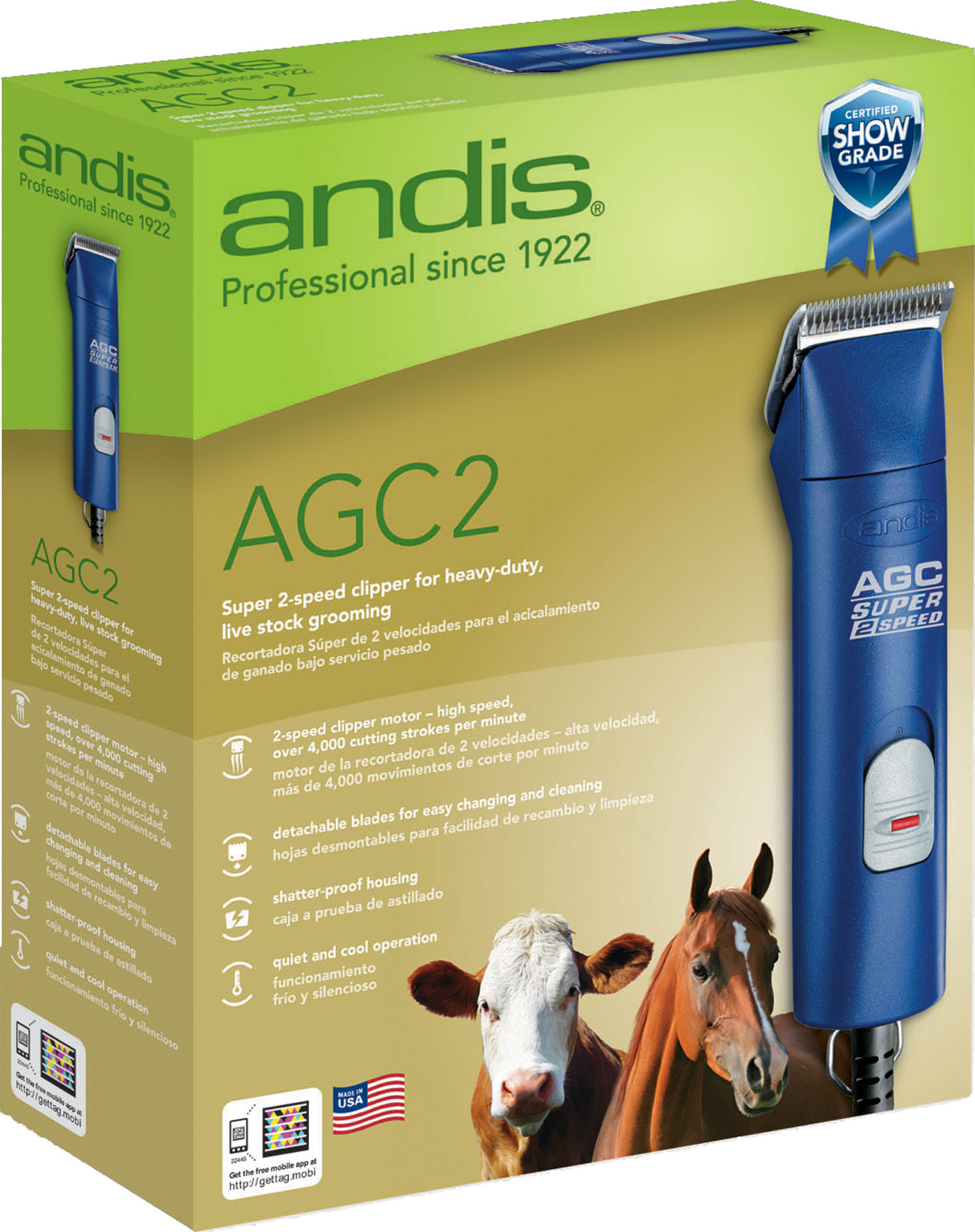 Andis CompanyAgc2 Super 2speed Horse Clipper Blue 3400/4400 Spm eBay