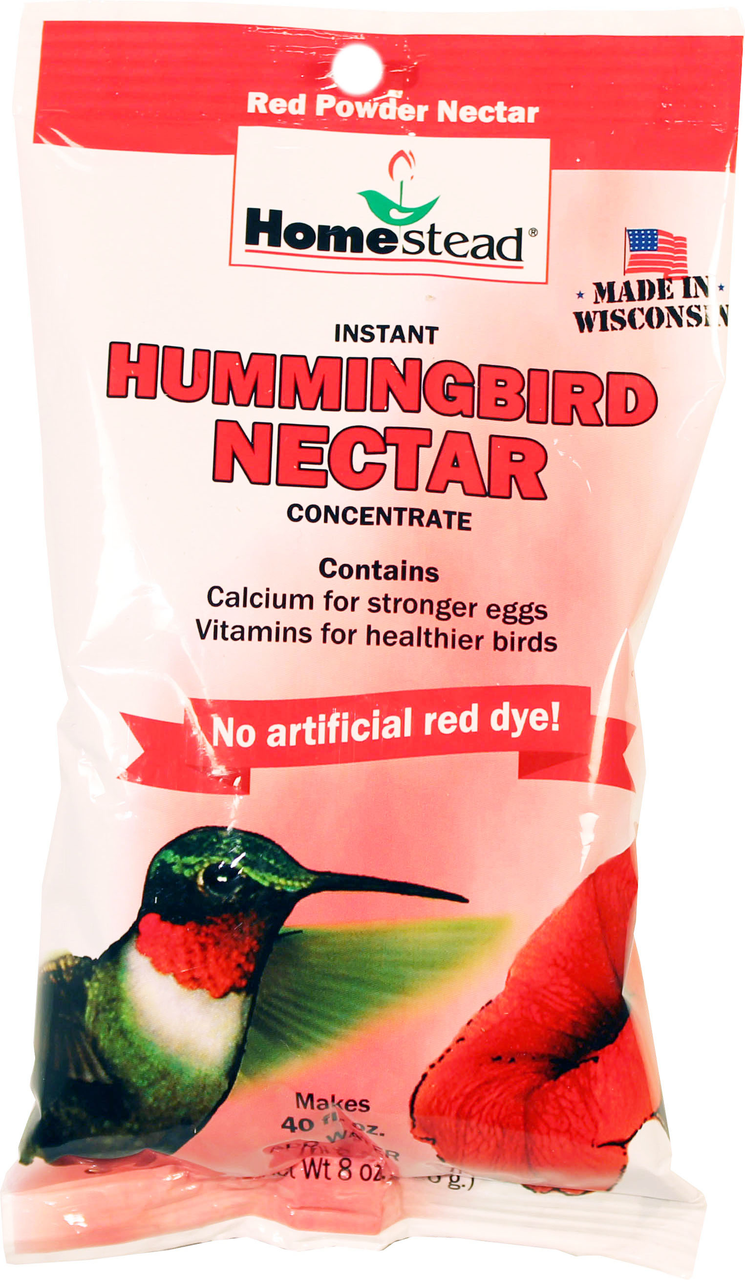 ApolloInvestment Natural Powder Hummingbird Nectar Red 8Oz (Case of 12