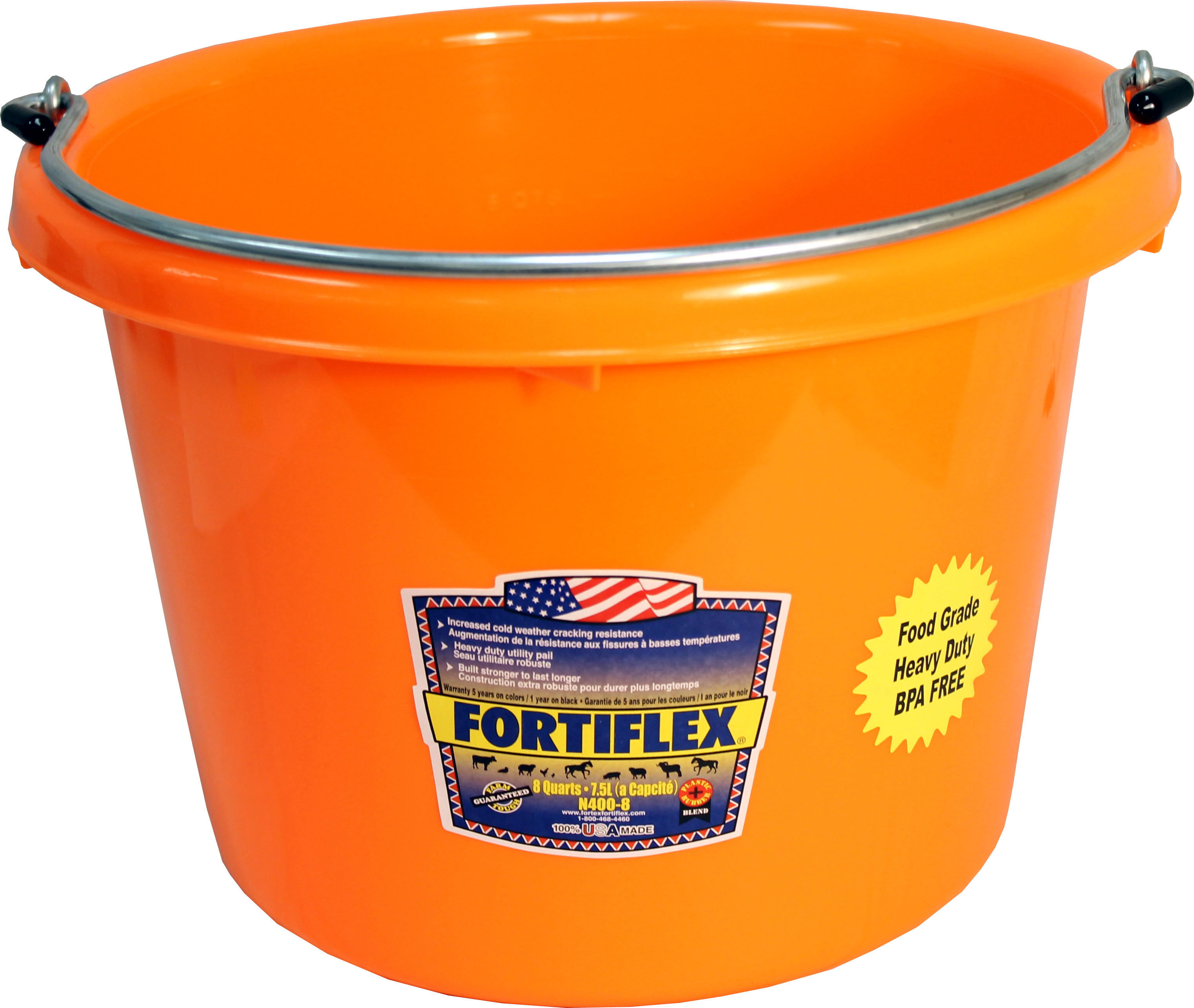 Fortex Industries IncUtility Pail Orange 8 Quart eBay