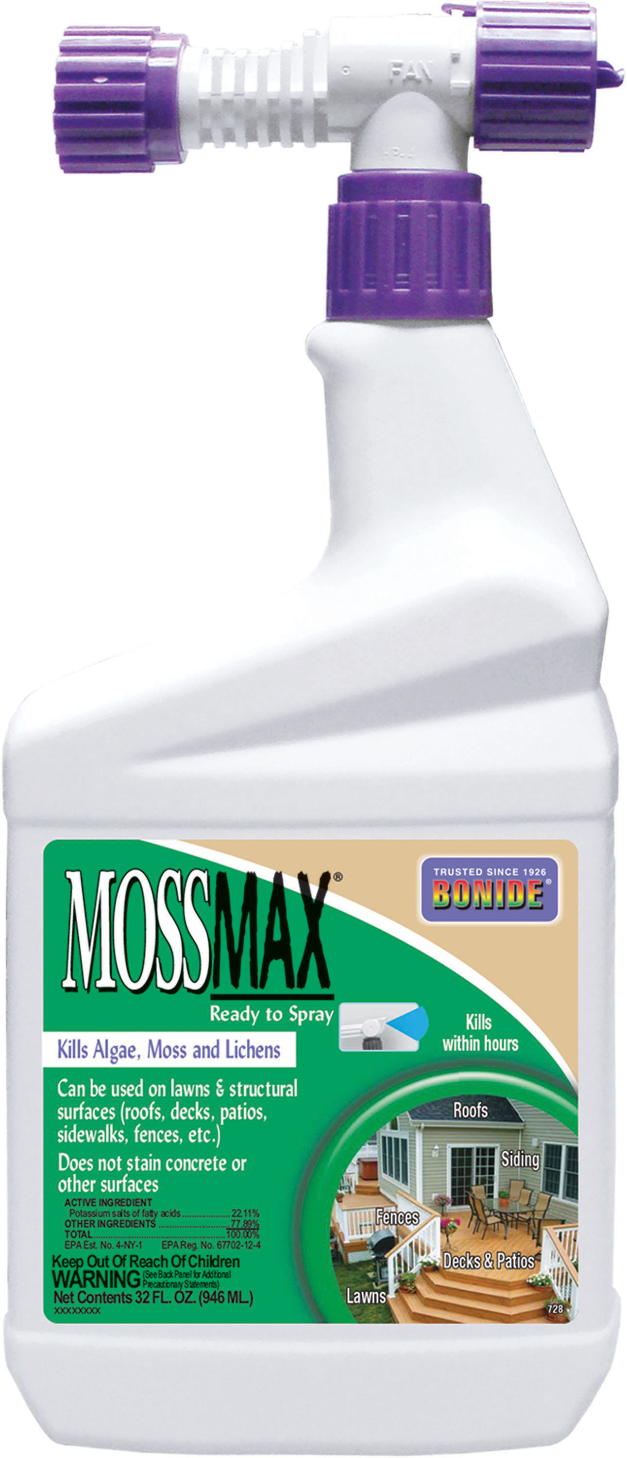 Bonide Products Inc PMossmax Lawn Moss Killer Ready To Spray 1 Quart