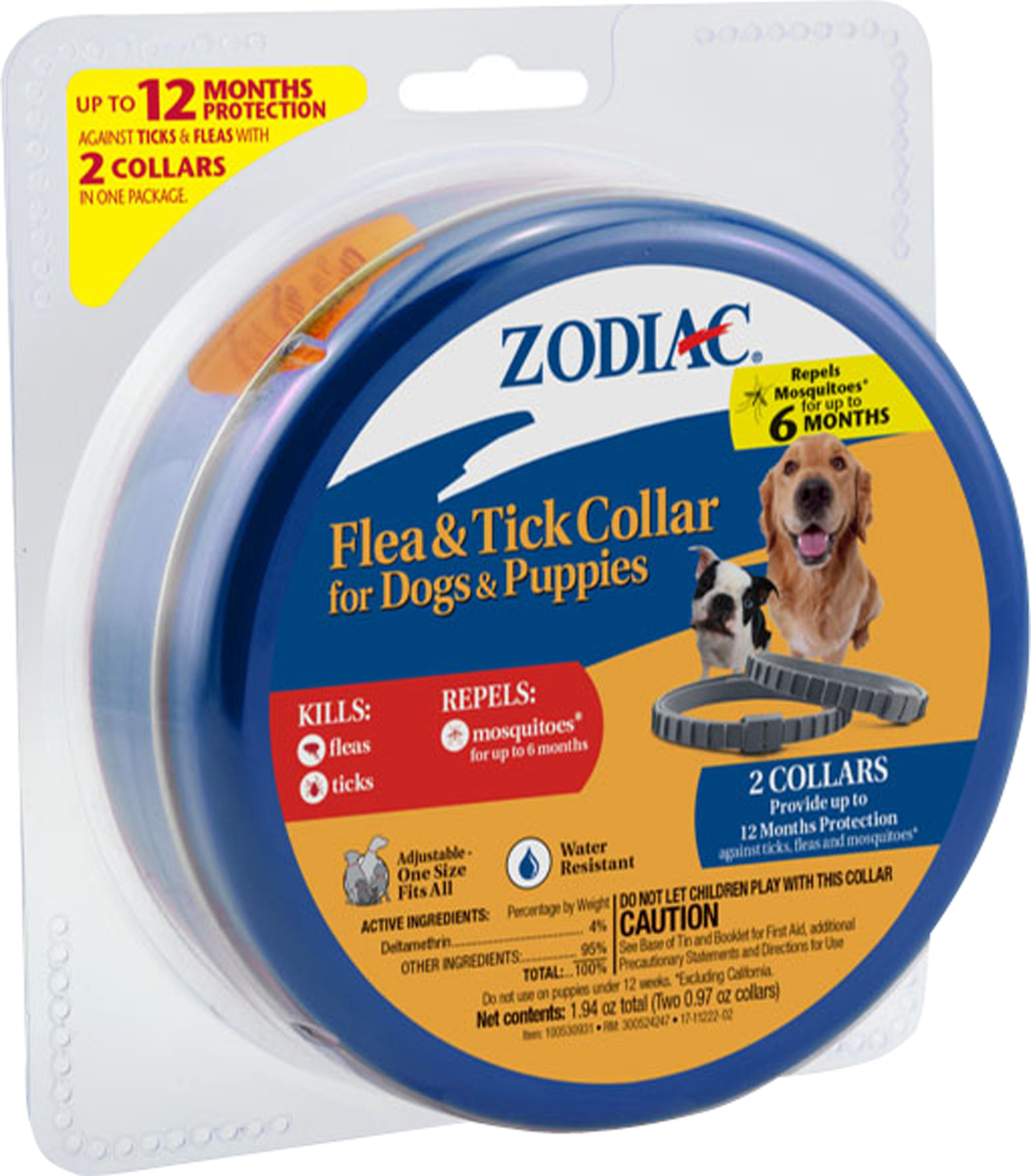 Farnam PetZodiac Flea & Tick Collar For Dog And Puppies 2 Pk