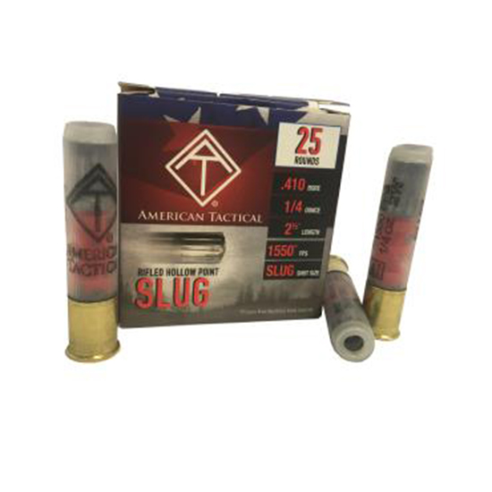 819644021933 ATI AMMO 410GA 2.5 1/4oz RIFLED SLUG 250/CS