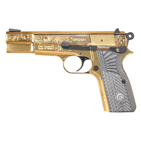 EAA GIRSAN MCP35 9MM ENGRAVED GOLD 4.87 15RD