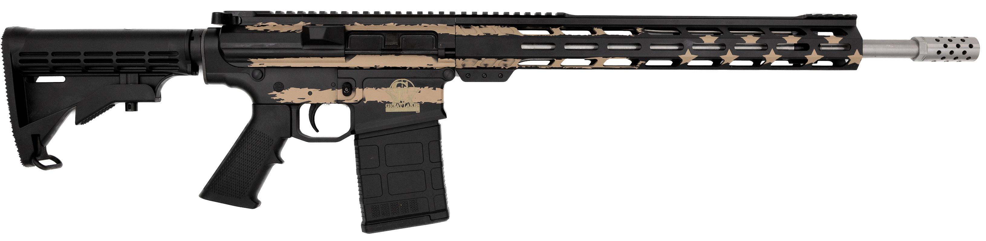 GLFA AR-10 308WIN 18 DESERT FLAG/SS 10RD