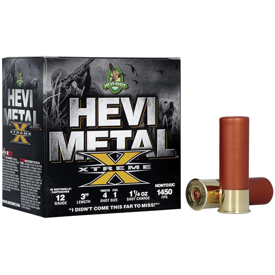 604544689044 HEVI METAL XTREME 12GA 3 1.25OZ #4-1 25/10