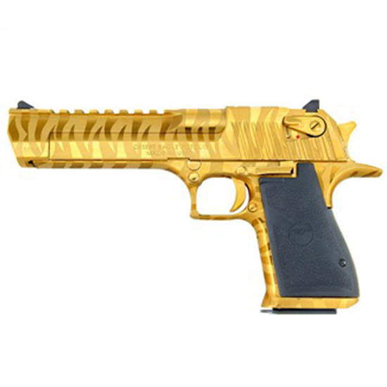 Magnum Research MR DESERT EAGLE 44MAG 6 TITANIUM GOLD TIGER BLEM