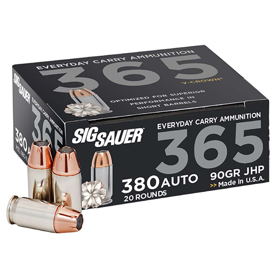 798681664924 SIG AMMO 380ACP 90GR ELITE V-CROWN JHP 20/10