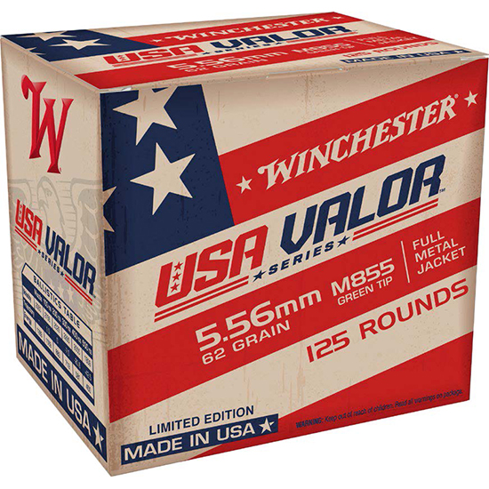 020892230798 WIN USA VALOR 5.56MM M855 62GR FMJ 125/10