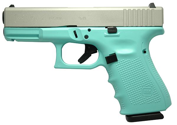 Glock GLK 19 GEN4 9MM BLUE/SLV FS 15