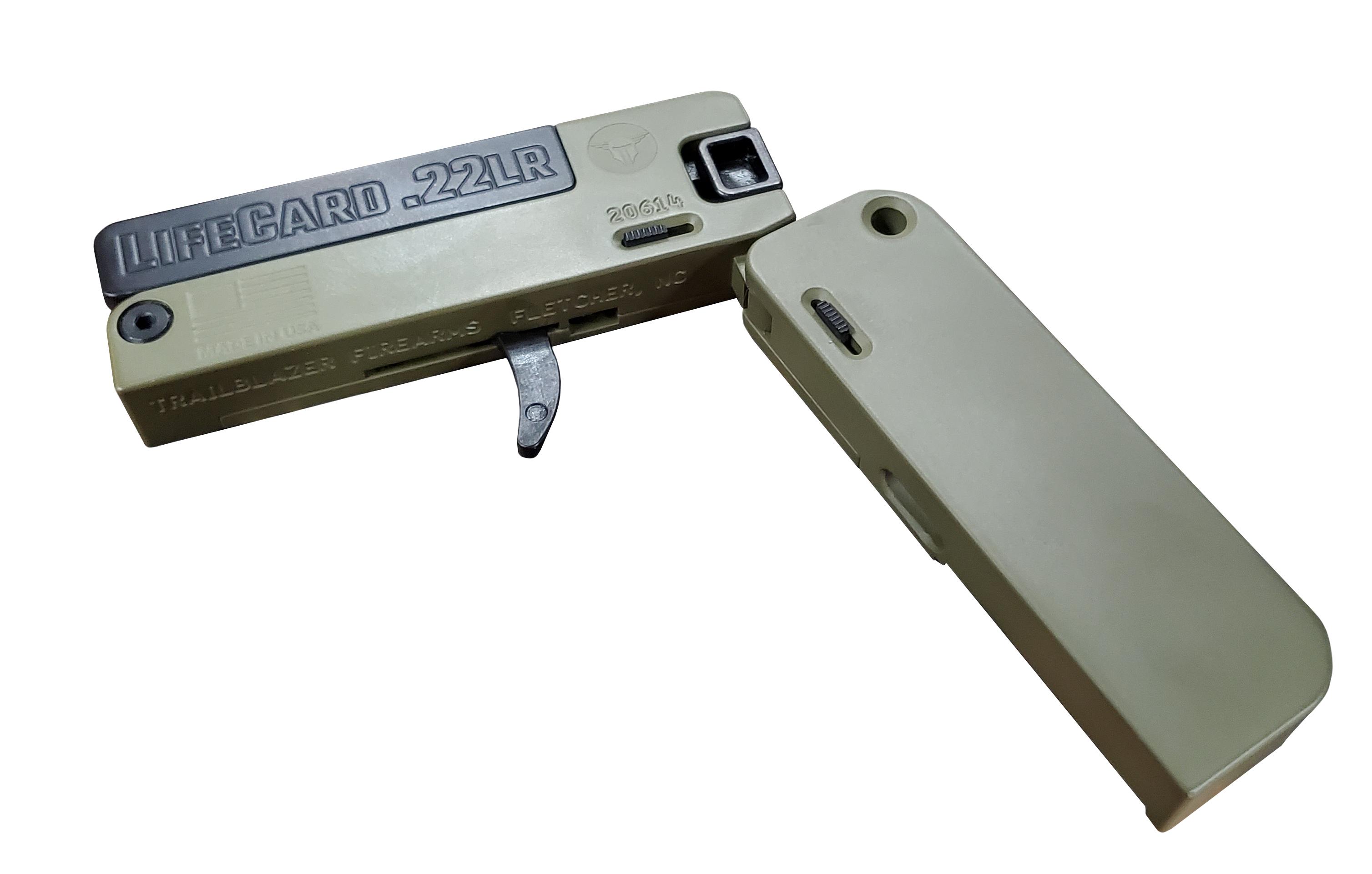 850006047345 Trailblazer Firearms LifeCard .22 LR Single Action Handgun Bazooka Green