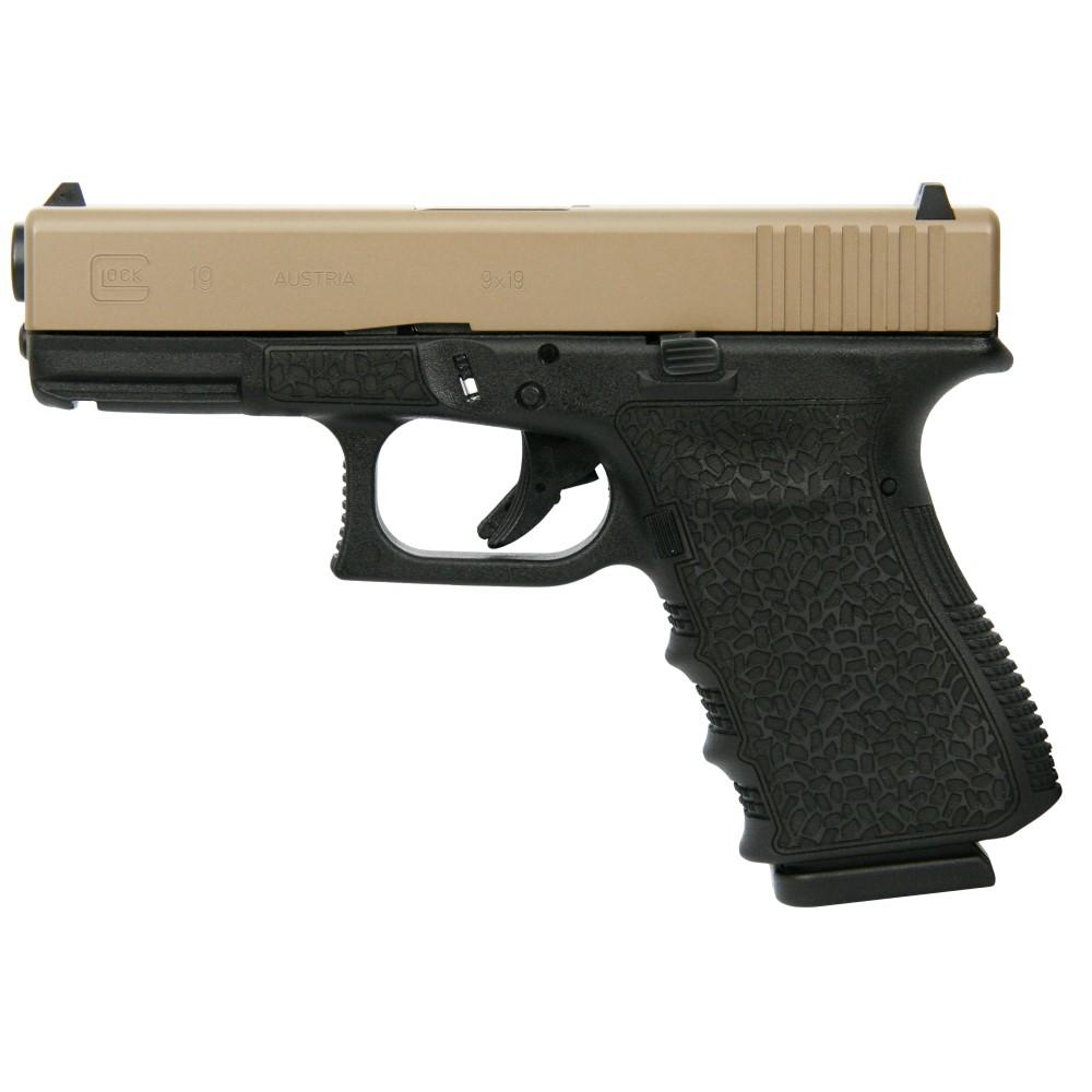 688099401115 Glock 19 Gen 3 Custom "FDE Slide Polymer Cobblestone Stippled Frame" Handgun 9mm Luger 15/rd Magazines (2) 4.02" Barrel Austria