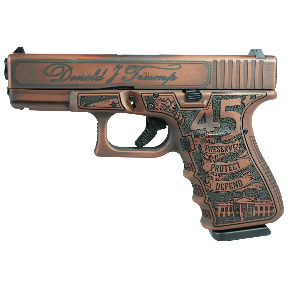 Glock 19 Gen 3 Custom "Trump 2024 Red" Handgun 9mm Luger 15/rd Magazines (2) 4" Barrel Austria
