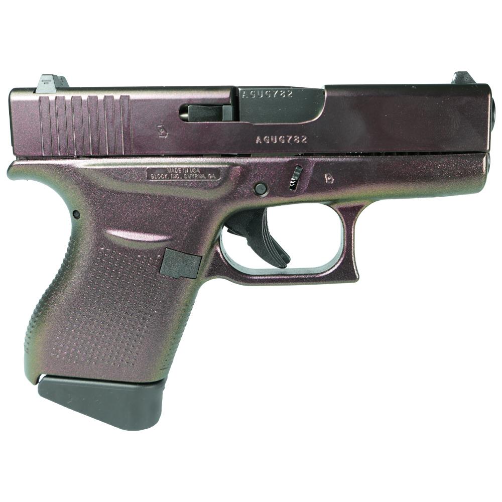 688099403928 Glock 43 Custom "Shimmering Razorback" Subcompact Handgun 9mm Luger 6rd Magazines (2) 3.41" Barrel USA