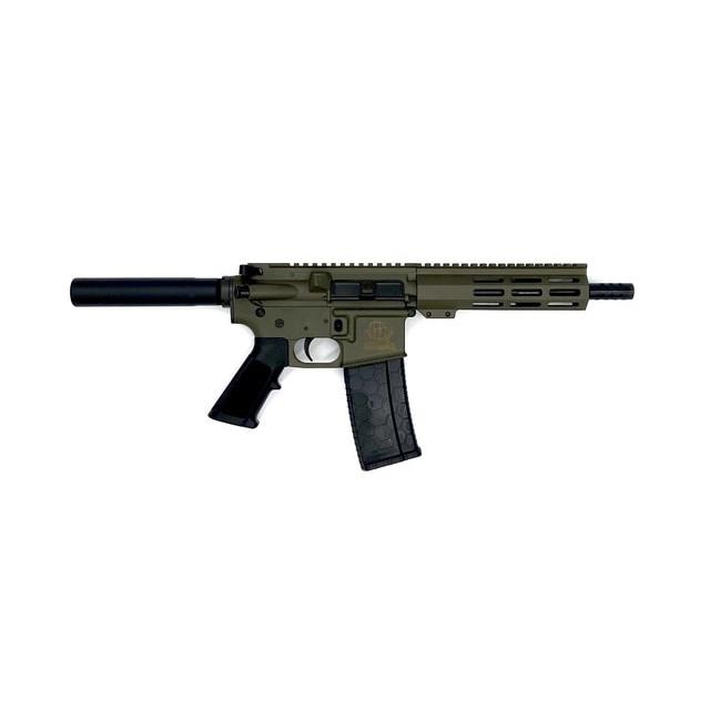 638457789317 Great Lakes AR-15 Pistol .223 Wylde 30rd Magazine 7.5" Nitride Barrel OD Green Finish