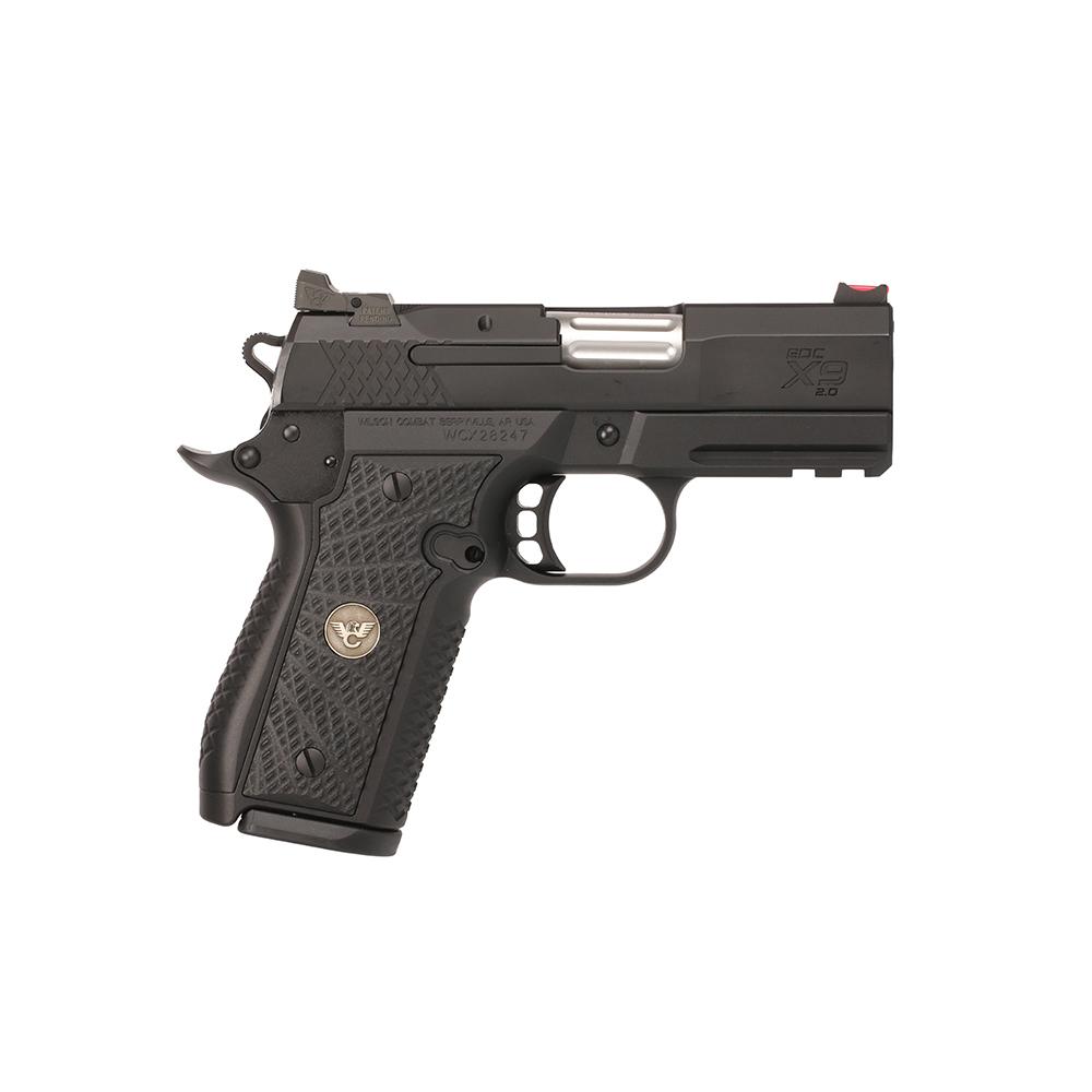 810129406672 Wilson Combat EDC X9 2.0 Handgun 9mm Luger 15rd Magazine(2) 3.25" Barrel Lightrail Armor-Tuff Slide Anodize Frame