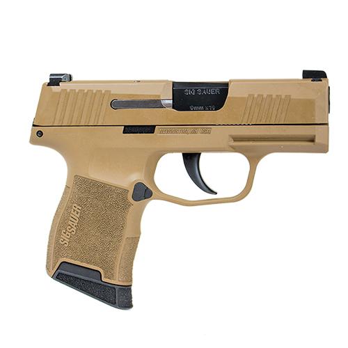 Sig Sauer P365 Handgun 9mm Luger 10rd Magazines 3.1" Barrel X-Ray 3 Sights FDE