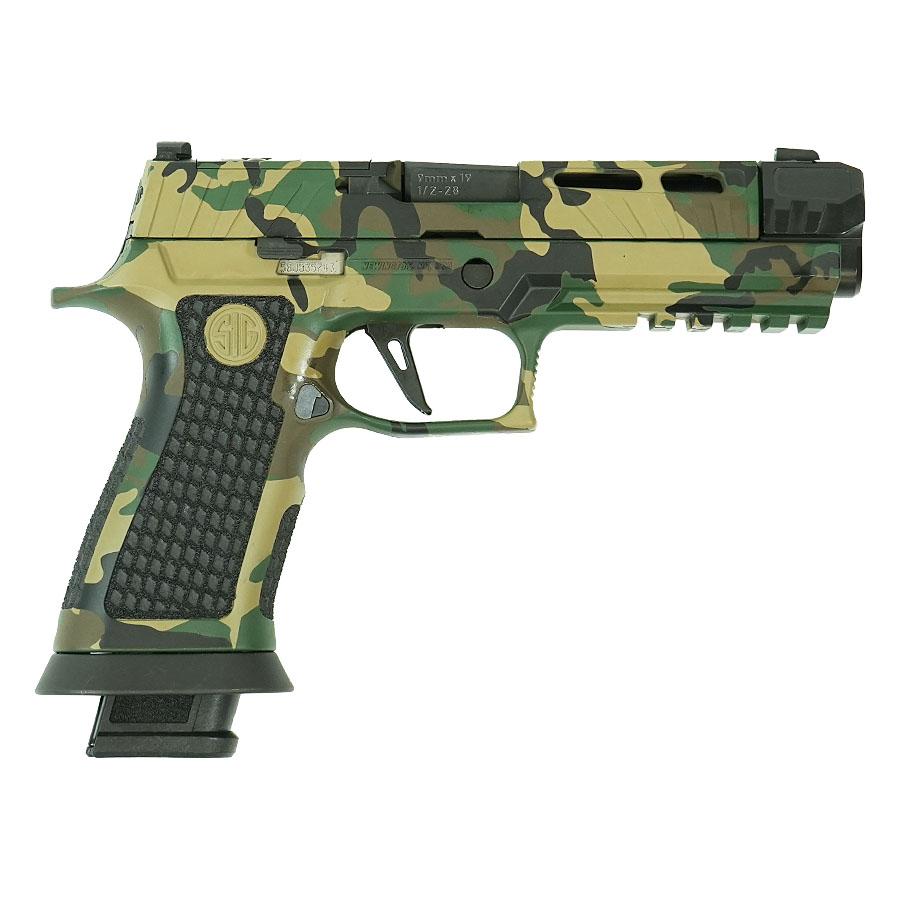 688099405656 Sig Sauer P320 Spectre Comp Handgun 9mm Luger 21rd Magazines (2) 4.6" Barrel Woodland Camo SC81