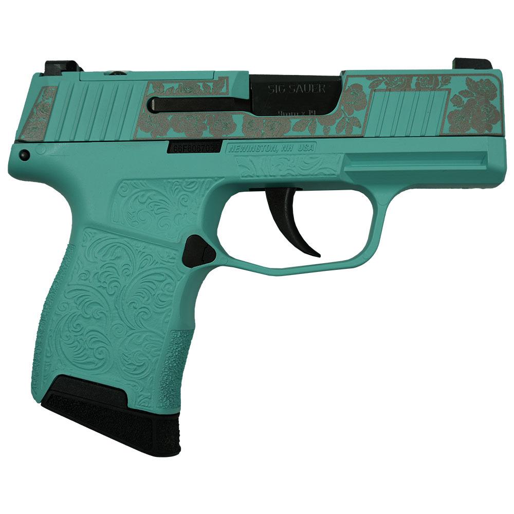 688099404567 Sig Sauer "Gun & Roses-Tiffany" P365 Optic Ready Handgun 9mm Luger 10rd Magazines(2) 3.1" Barrel X-RAY 3 Sights