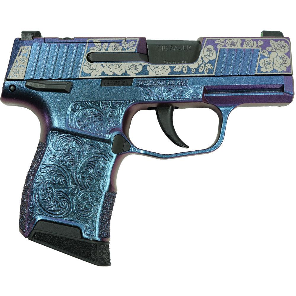 688099404581 Sig Sauer "Gun & Roses-Mongoose Purple" P365 Optic Ready Handgun 9mm Luger 10rd Magazines(2) 3.1" Barrel X-RAY 3 Sights