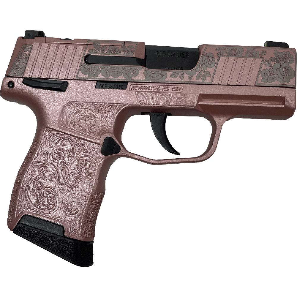 688099404475 Sig Sauer "Gun & Roses" P365 Optic Ready Handgun 9mm Luger 10rd Magazines(2) 3.1" Barrel X-RAY 3 Sights Manual Safety