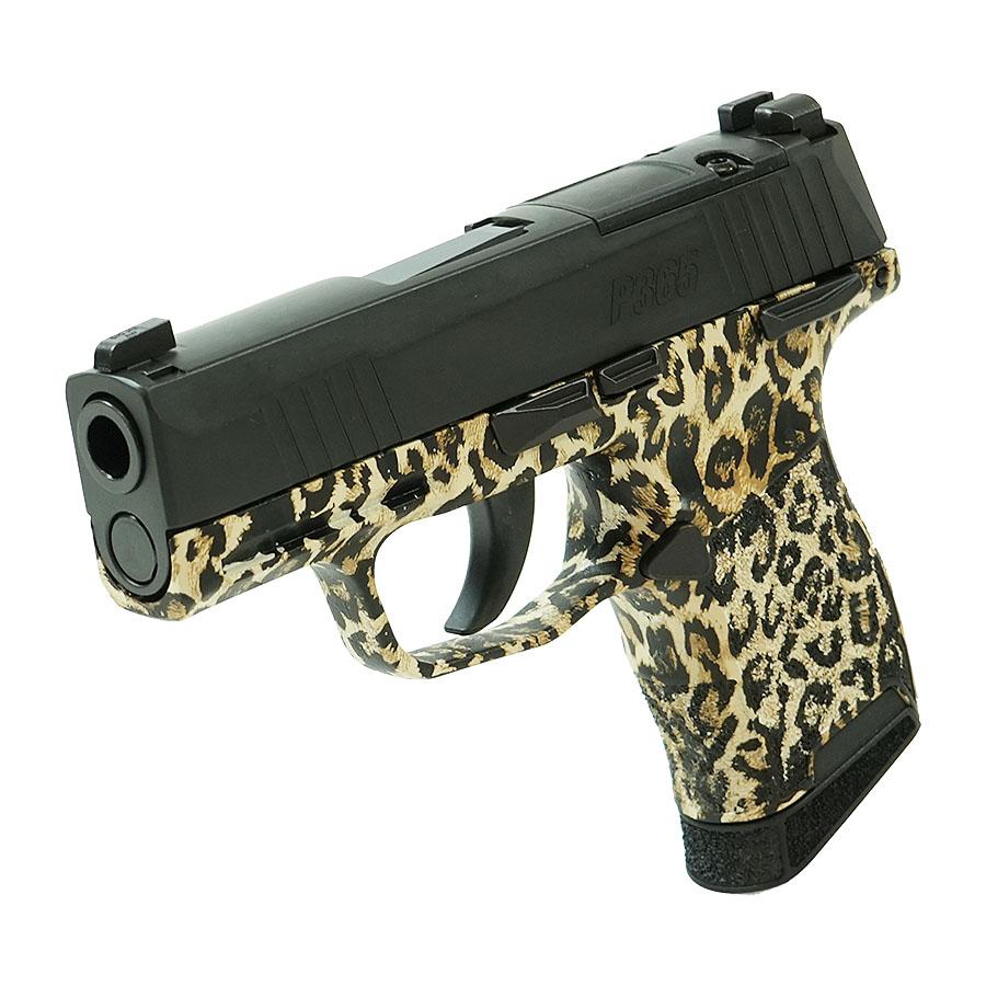688099405878 Sig Sauer "Leopard Print" P365 Optic Ready Handgun 9mm Luger 10rd Magazines(2) 3.1" Barrel X-RAY 3 Sights Manual Safety