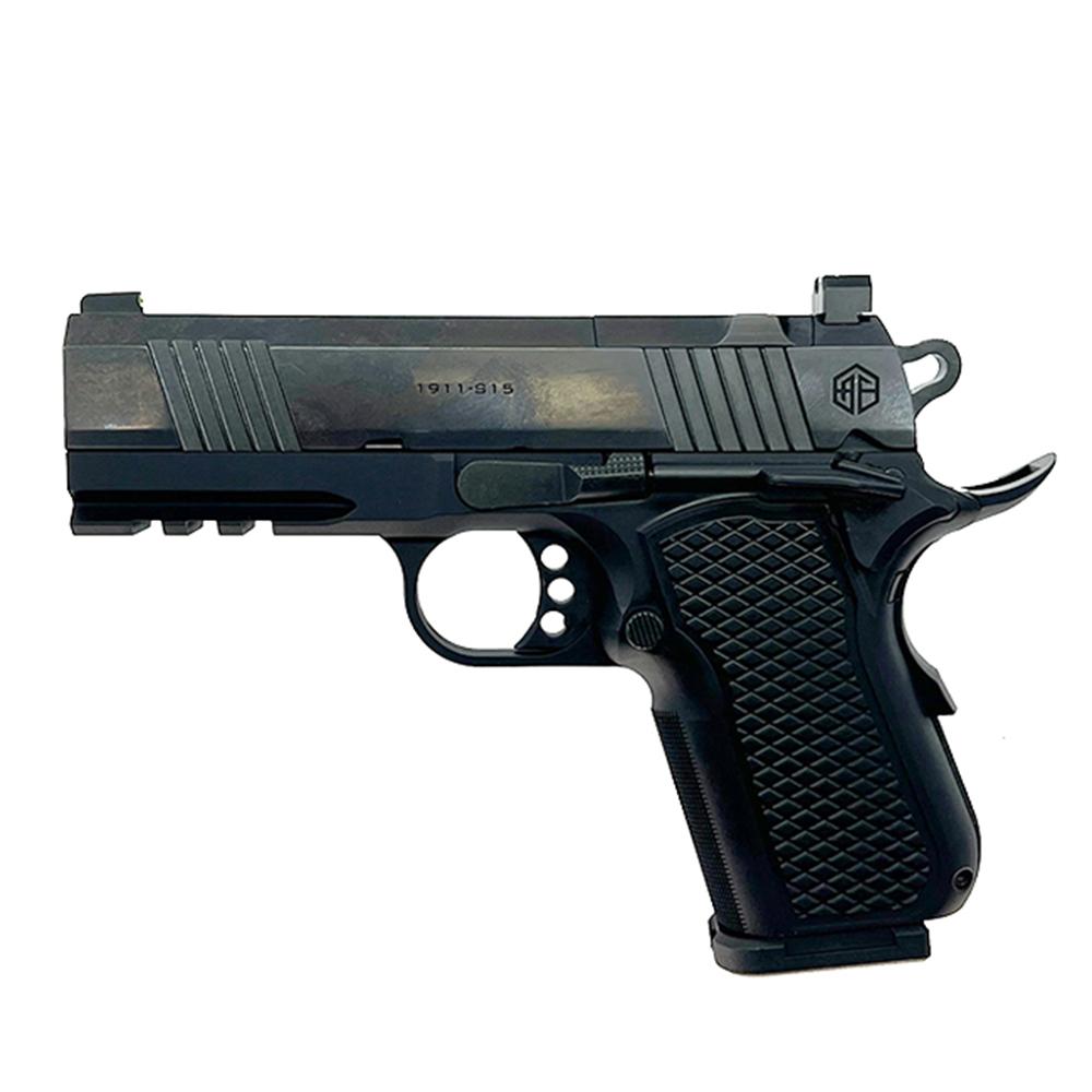 Alpha Foxtrot 1911 S15 Handgun 9mm Luger 15rd Magazine 3.5" Barrel Black Bob Tailed