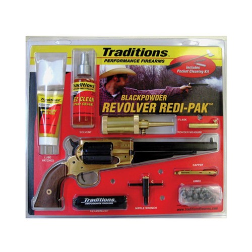 040589003016 Traditions 1858 Army Redi-pack .44cal 8'' Octagonal Blued Bbl