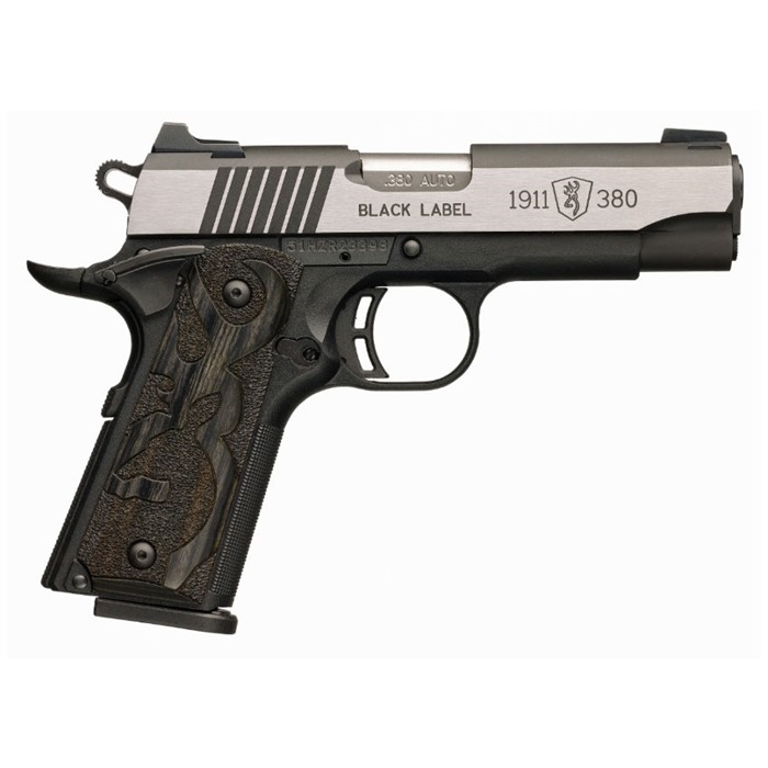 Browning 1911 Black Label Medallion 380 8 Rd Nite Sights 35/8''bbl