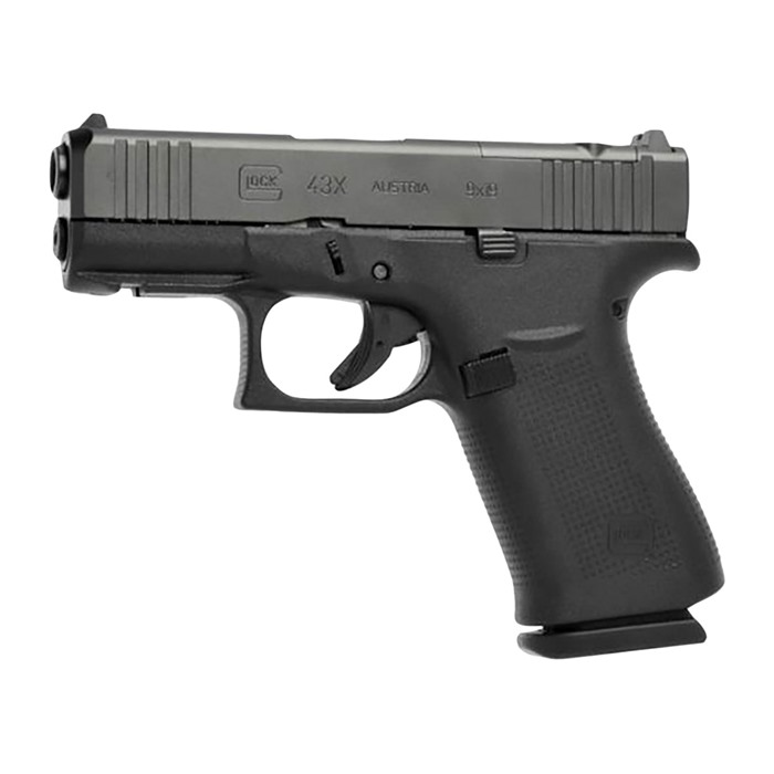 764503046629 Glock 43x Mos 9mm Luger 3.41'' Bbl (2)10-round Mags Black