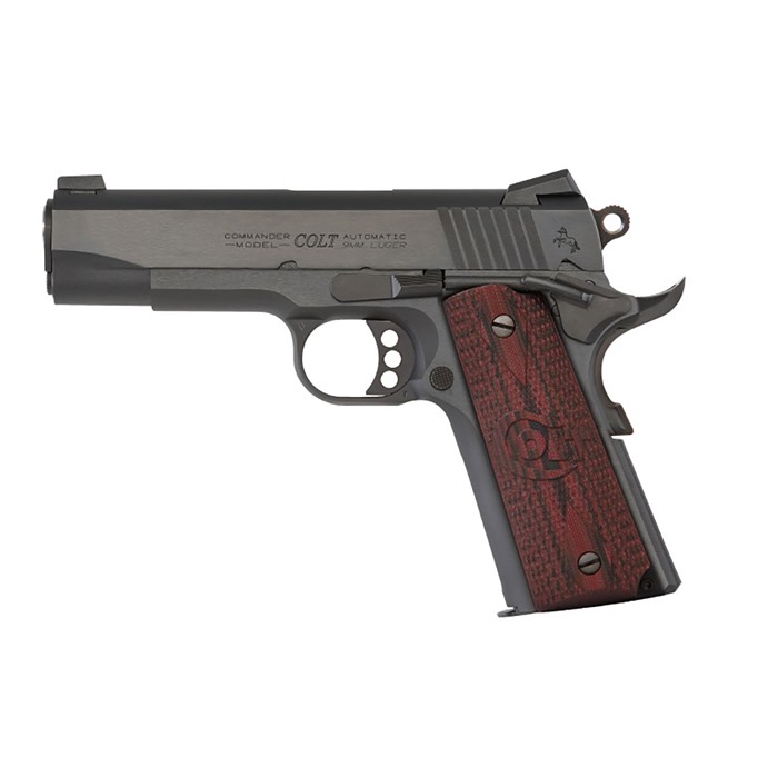 098289111357 Combat Commander 9mm Luger 4.25'' Bbl Blued Handgun