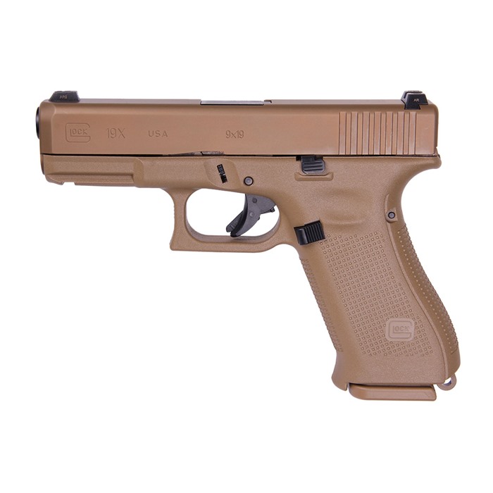 764503027895 Glock 19x Gen 5 Comp 9mm Luger (1)17rd & (2)19rd Fde Rebuilt