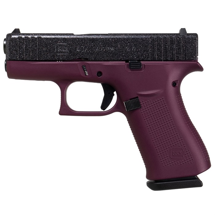 43x Pistol 2-10-rd Mags Black Cherry Black Glitter Slide 9mm