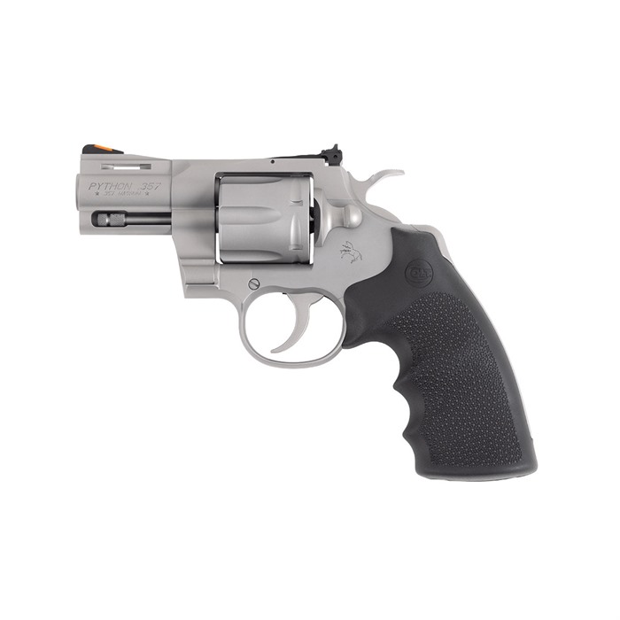 098289003539 Python 357 Magnum 2.5'' Bbl 6rd Matte Stainless Hogue Grip