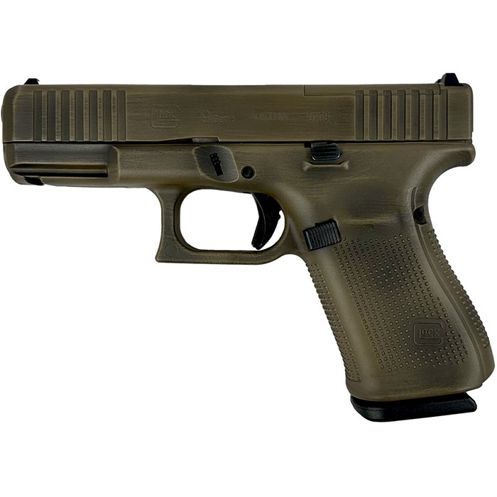 Glock 19 Gen5 Mos 9mm Distressed Noveske Bazooka Grn 3-15rd