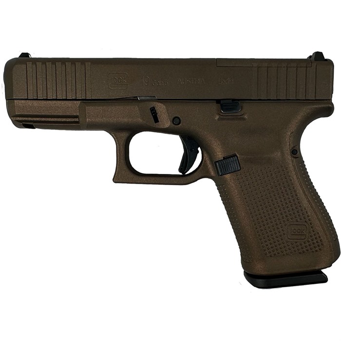 Glock 19 Gen5 Mos 9mm Midnight Bronze 3-15rd Mags