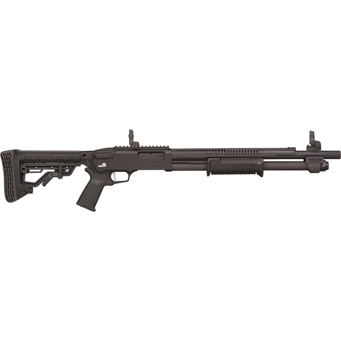 590r 12 Gauge 18.5'' Bbl 7 Round Black W/mbus Sights