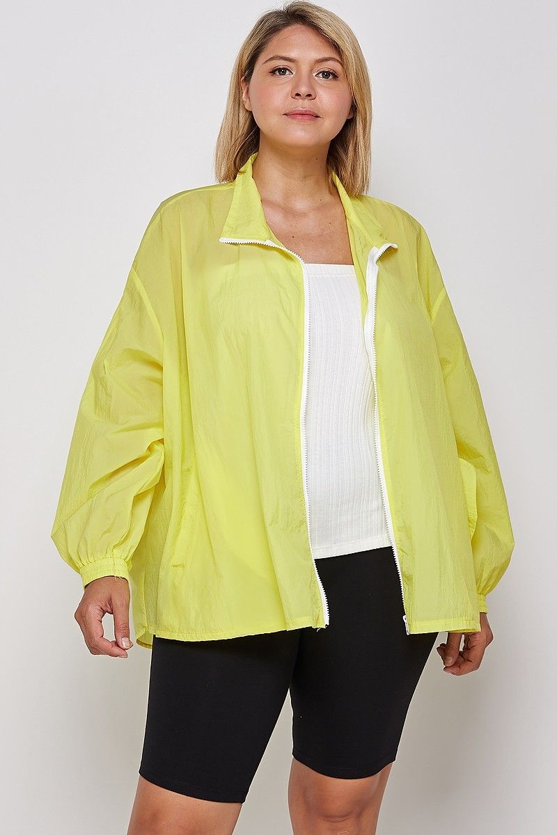 plus size nylon jacket