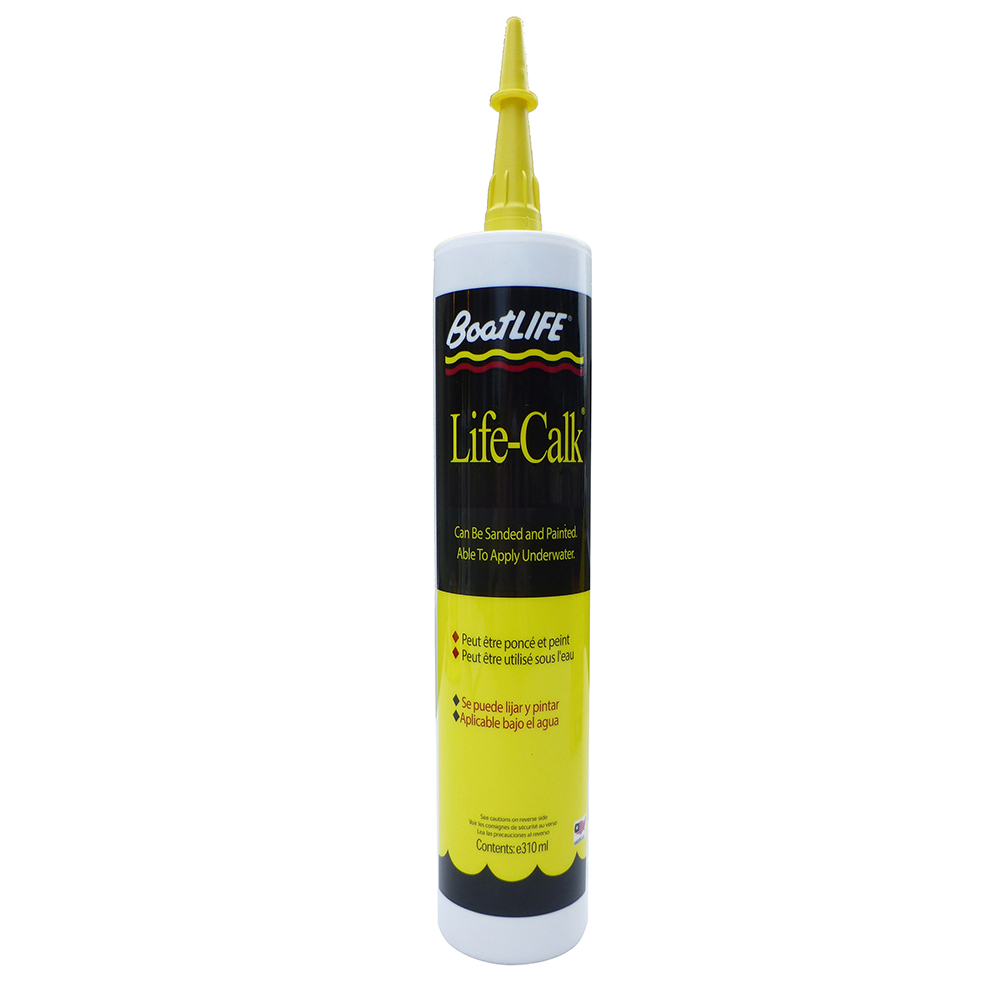 White LifeCalk Cartridge Marine Sealant Bonds To Glass