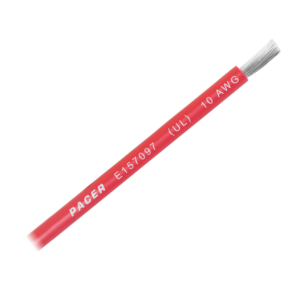 Pacer Red 10 AWG Battery Cable - Sold By The Foot WUL10RD-FT Wire - Picture 1 of 1
