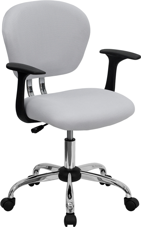 White Mid-back Task Chair